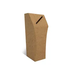 Poubelle en carton 50L, personnalisable, ouverture étroite