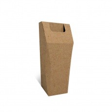 Poubelle en carton recyclé, 50L, personnalisable, ouverture large