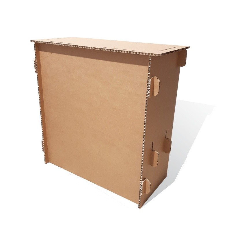 mobilier-en-carton-Comptoir en carton alvéolaire personnalisable