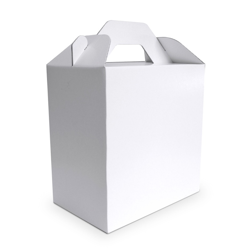 lunch box en carton blanc BIKOM Porte bouteille et lunch box