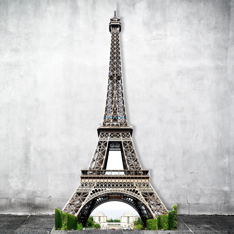 mobilier-en-carton-Tour Eiffel Silhouette