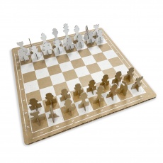 BIKOM Jeux d'échecs en carton 100% recyclable