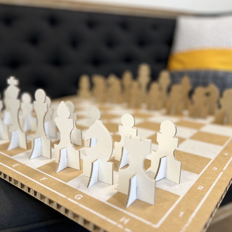 BIKOM Jeux d'échecs en carton