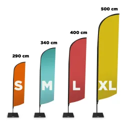 BIKOM Drapeaux "Octobre Rose" 4 tailles