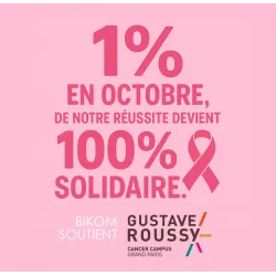 BIKOM Drapeaux "Octobre Rose" 4 tailles