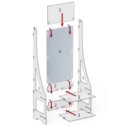 PLV présentoir boisPLV en bois "Lune" personnalisable PLV et présentoir en bois PLV et présentoir en bois