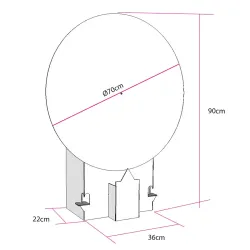 Roue de la chance H 90cm - Modèle "Pop" BIKOM Supports événementiels et outdoor