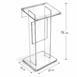 BIKOM Pupitre de conférence transparent