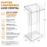 BIKOM Pupitre de conférence transparent