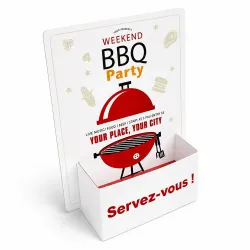fabricant_plv_Présentoir porte-flyer A4 personnalisé en carton