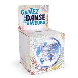 Urne en carton avec fronton amovible 25 x 25 x 25 cm BIKOM Urnes en carton