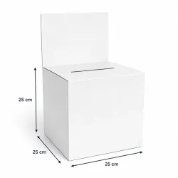 Urne en carton avec fronton amovible 25 x 25 x 25 cm BIKOM Urnes en carton
