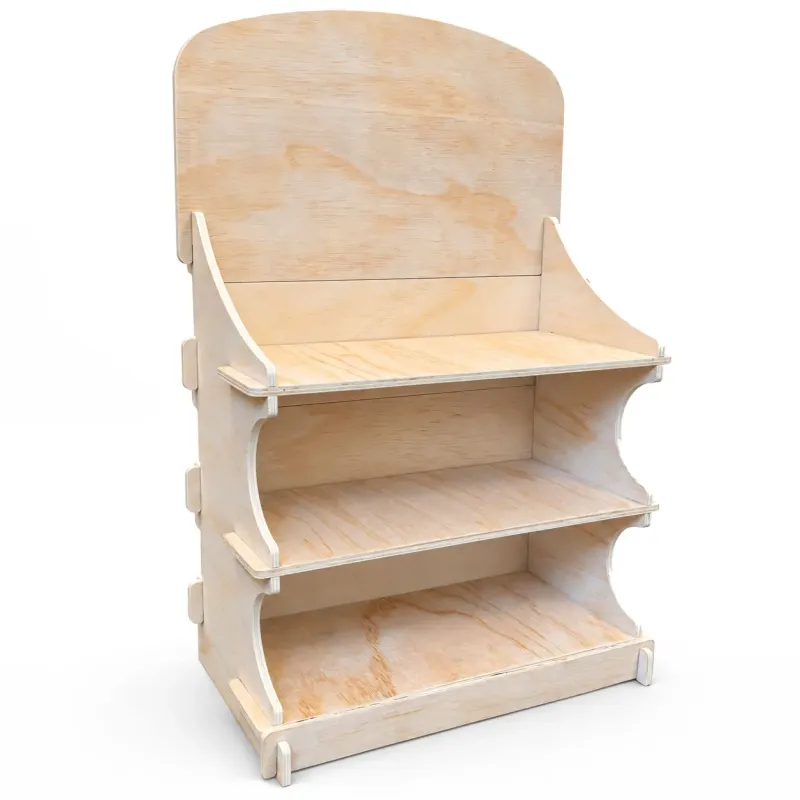 PLV présentoir boisPrésentoir de comptoir en bois "Champani" PLV et présentoir en bois PLV et présentoir en bois
