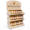 PLV présentoir boisPrésentoir de comptoir en bois "Champani" PLV et présentoir en bois PLV et présentoir en bois