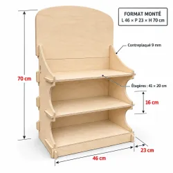 PLV présentoir boisPrésentoir de comptoir en bois "Champani" PLV et présentoir en bois PLV et présentoir en bois