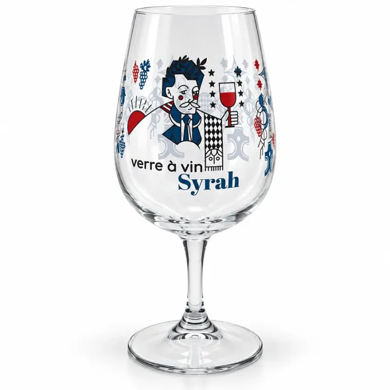 BIKOM Verre à vin en plastique transparent personnalisable