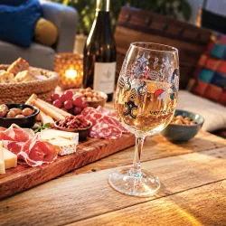 BIKOM Verre à vin en plastique transparent personnalisable