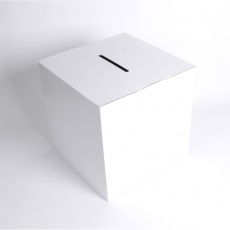 Urne carton blanche 20 x 20 x 20 cm BIKOM Urne en carton blanche ou kraft