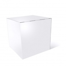 Cube 40 x 40 x 40 cm en blanc