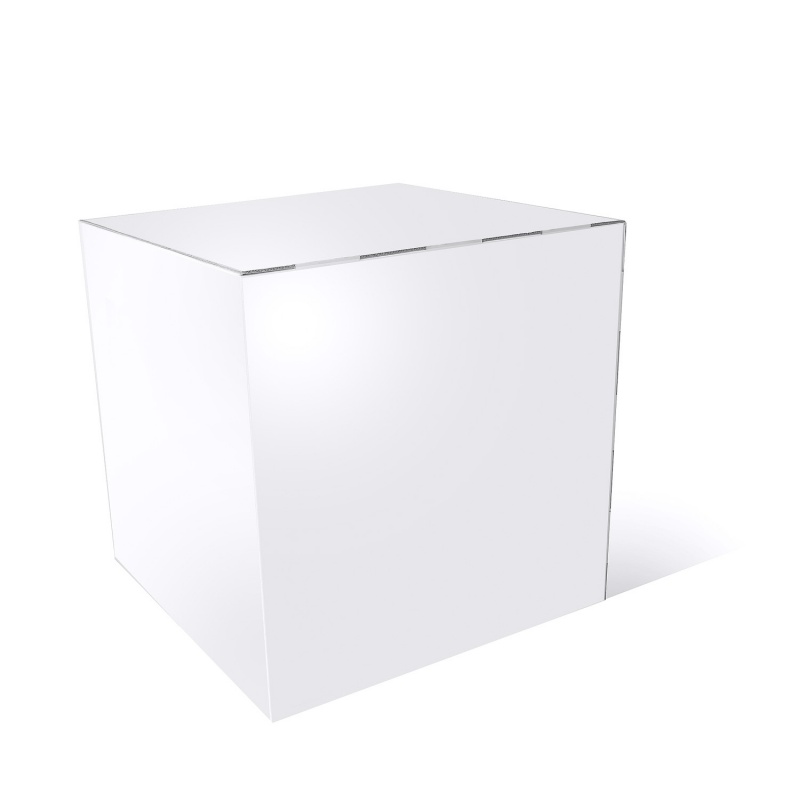 Cube 40 x 40 x 40 cm en blanc BIKOM Cube en carton